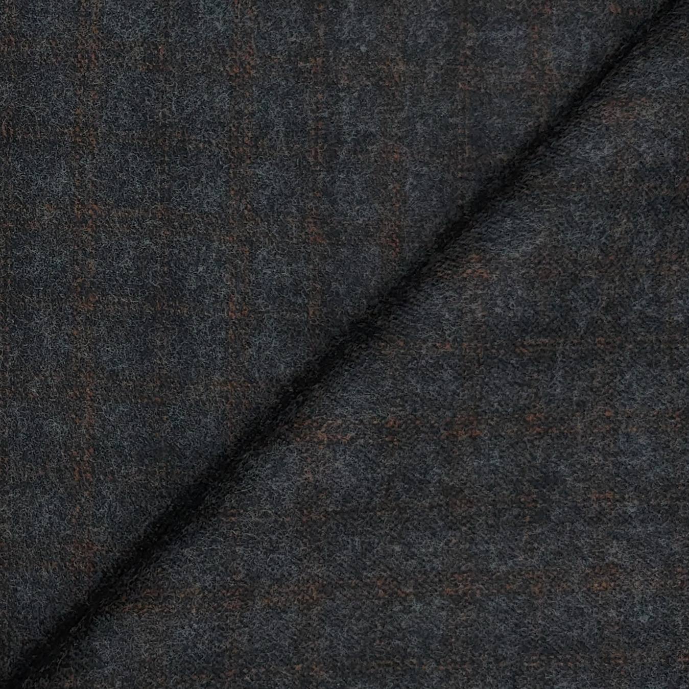 Tweed Blazer Fabric OCM Super Fine count 100% Wool Check Colour Grey N Brown